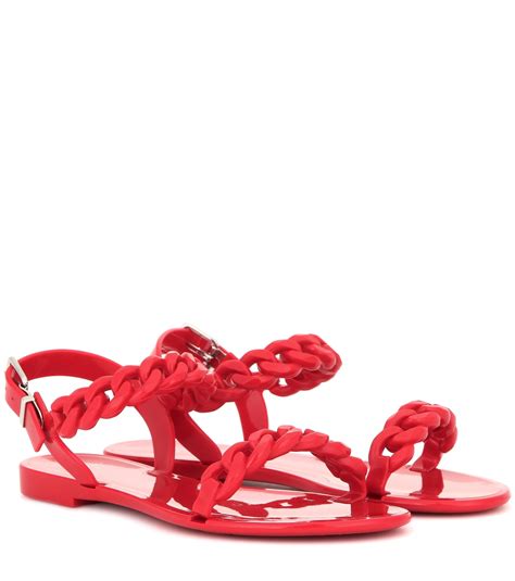 red givenchy sandals|givenchy fluffy sandals.